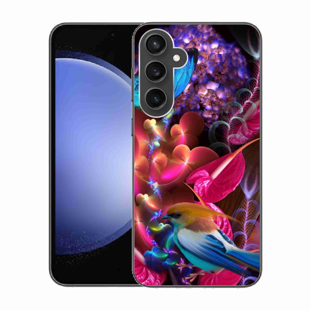 Gelový kryt mmCase na Samsung Galaxy S23 FE - barevné květiny
