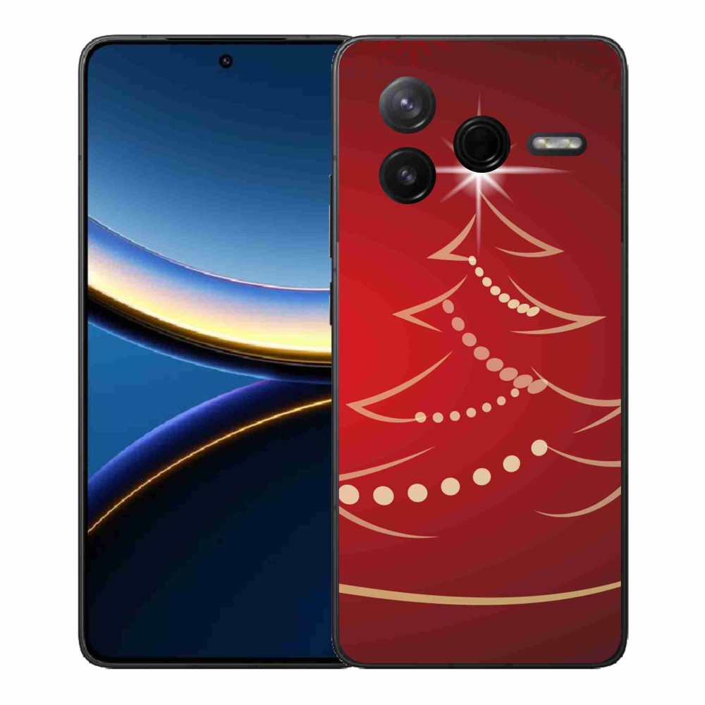 Gelový kryt mmCase na Xiaomi Poco F7 Pro - kreslený vánoční stromek