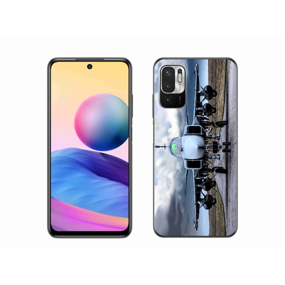 Gelový kryt mmCase na Xiaomi Poco M3 Pro/5G - vojenské letadlo