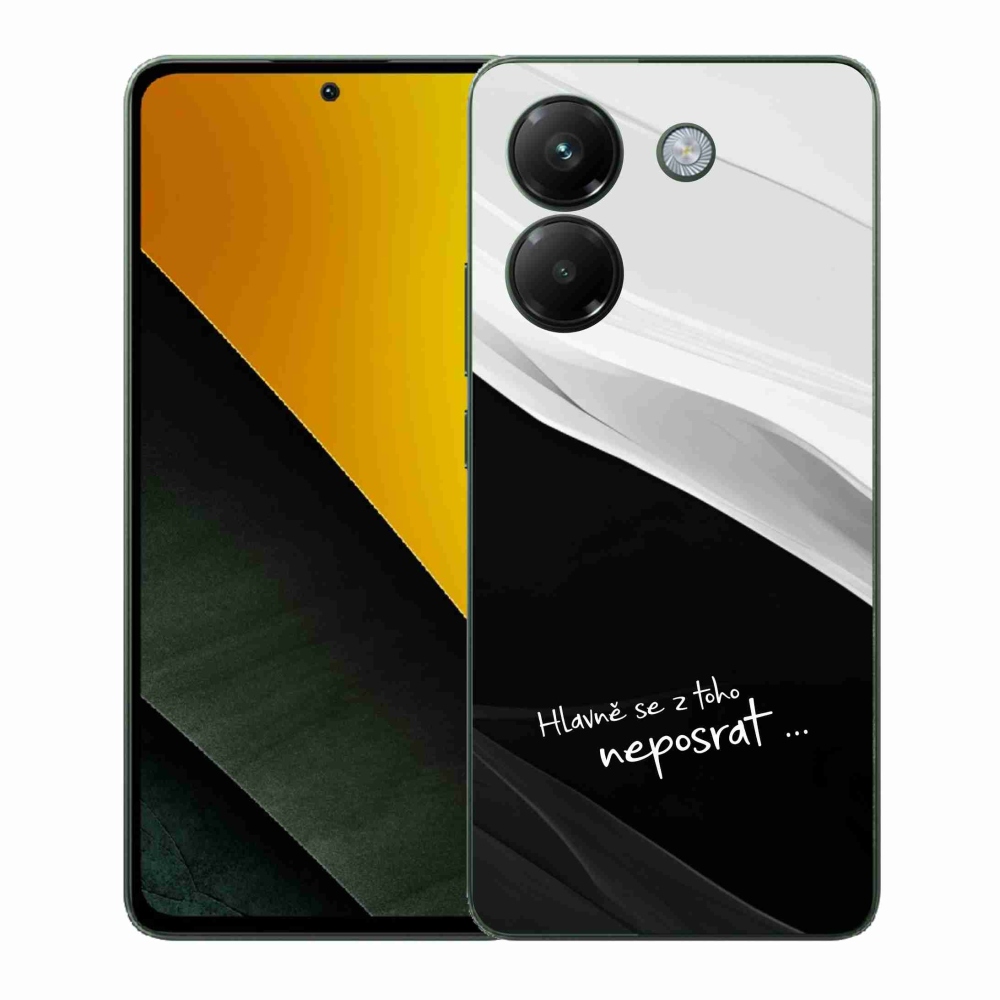 Gelový kryt mmCase na Xiaomi Poco M7 Pro 5G - vtipný text 13 černobílé pozadí