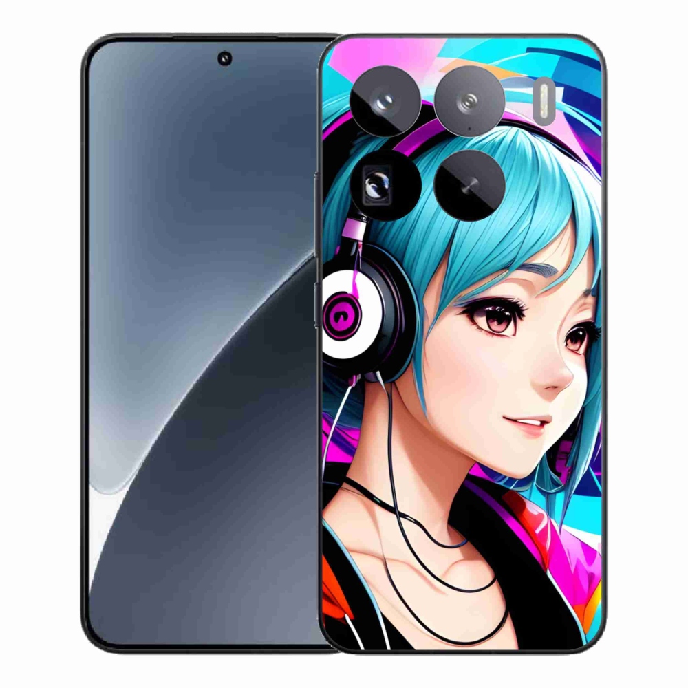 Gelový kryt mmCase na Xiaomi 15 Pro - dívka se sluchátky