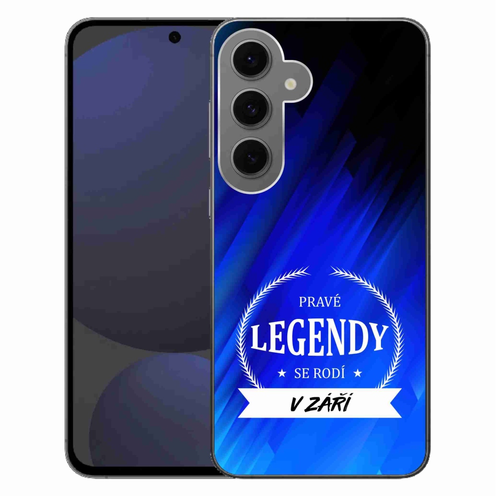 Gelový kryt mmCase na Samsung Galaxy S24 FE - legendy v září modré pozadí