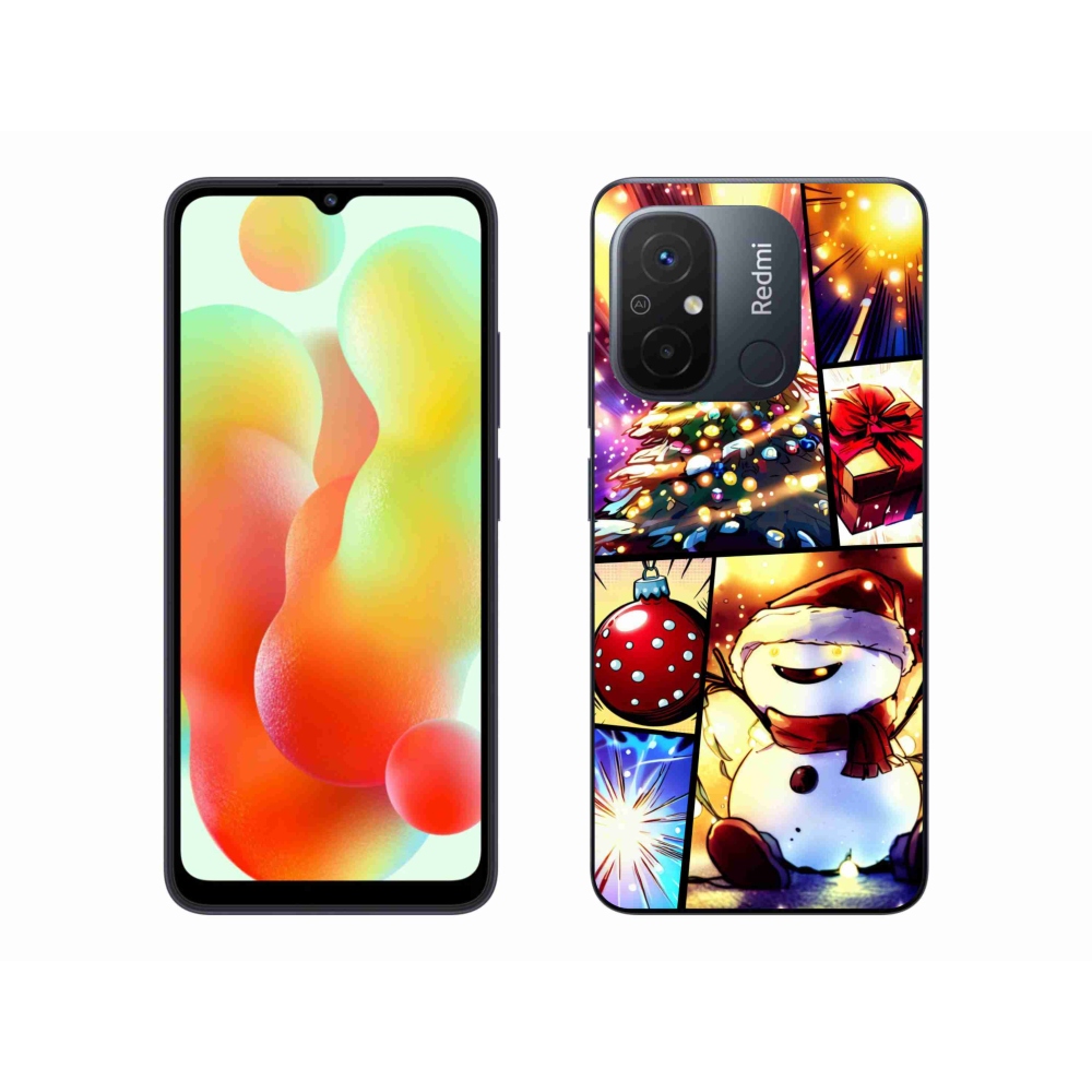 Gelový kryt mmCase na Xiaomi Redmi 12C - vánoční motivy 1