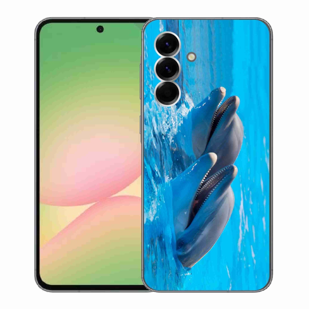 Gelový kryt mmCase na Samsung Galaxy A56 5G - delfíni