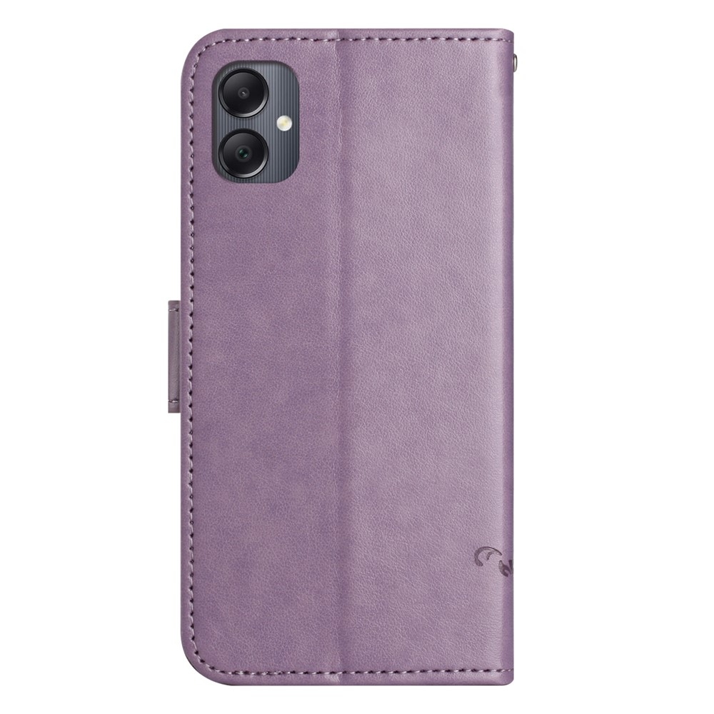 Flower knížkové pouzdro na Samsung Galaxy A07 4G - světlefialové