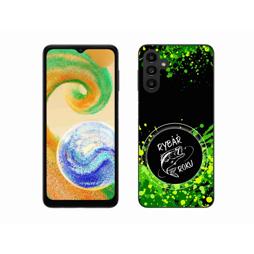 Gelový kryt mmCase na Samsung Galaxy A04s (164.7x76.7x9.1mm) - rybář roku černé pozadí