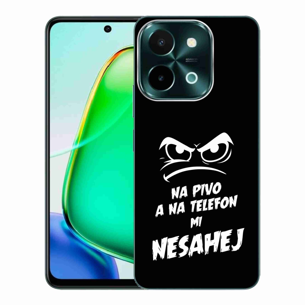 Gelový kryt mmCase na Vivo Y28 - pivní motiv 2 černé pozadí