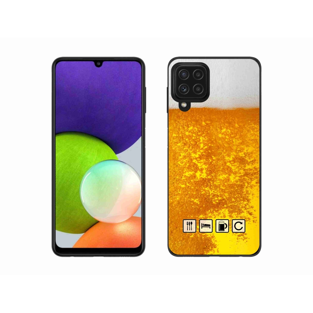 Gelový kryt mmCase na Samsung Galaxy A22 4G - pivní motiv 3