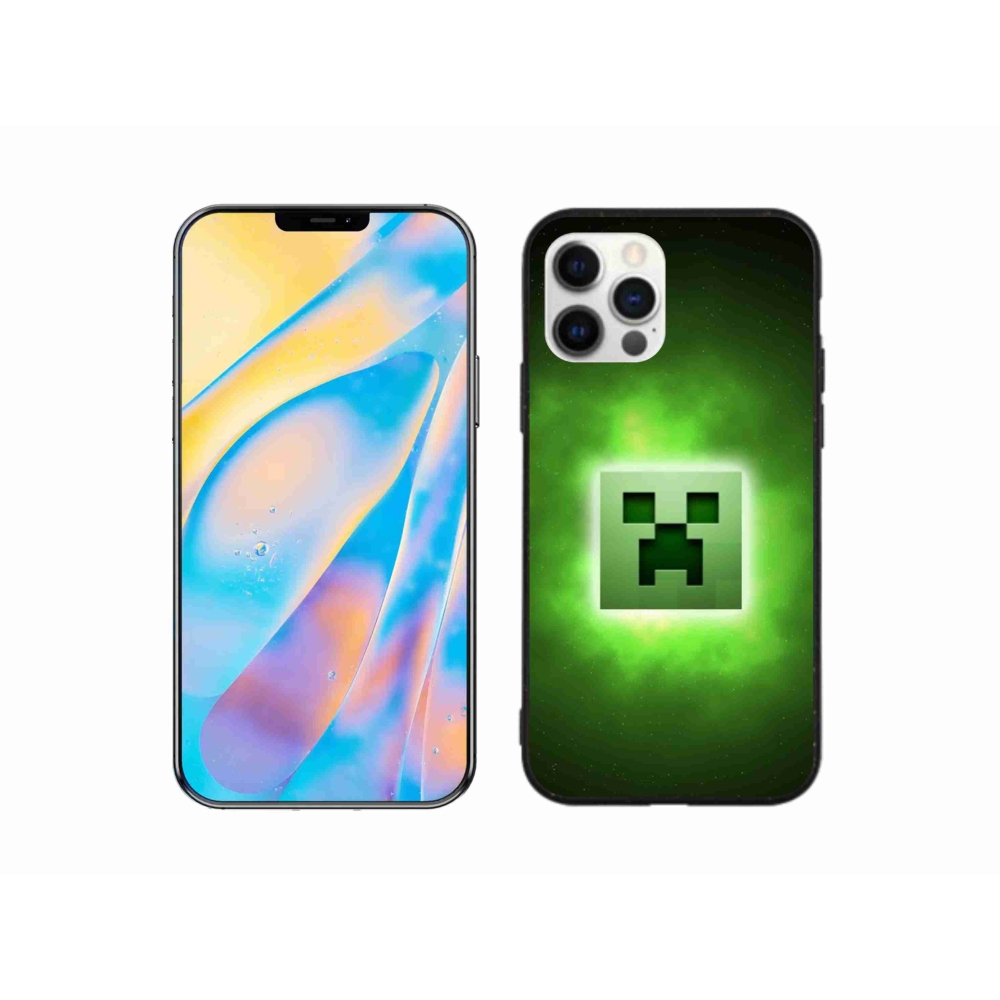 Gelový kryt mmCase na iPhone 12 - minecraft