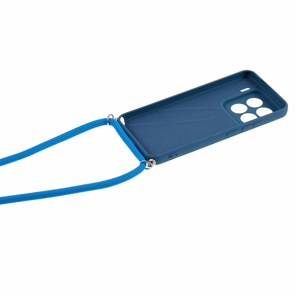 Lining gelový obal se šňůrkou na Xiaomi 15 Pro - modrý