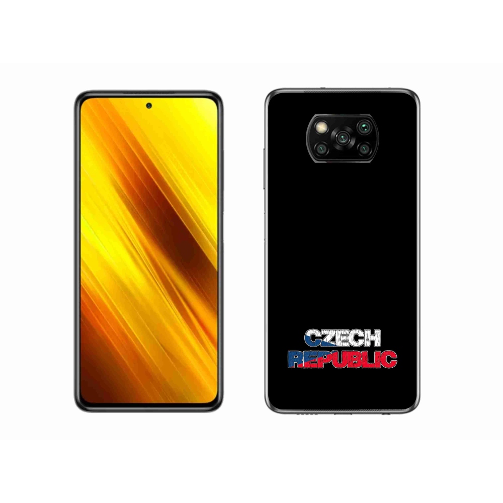 Gelový kryt mmCase na Xiaomi Poco X3 Pro - Czech Republic černé pozadí