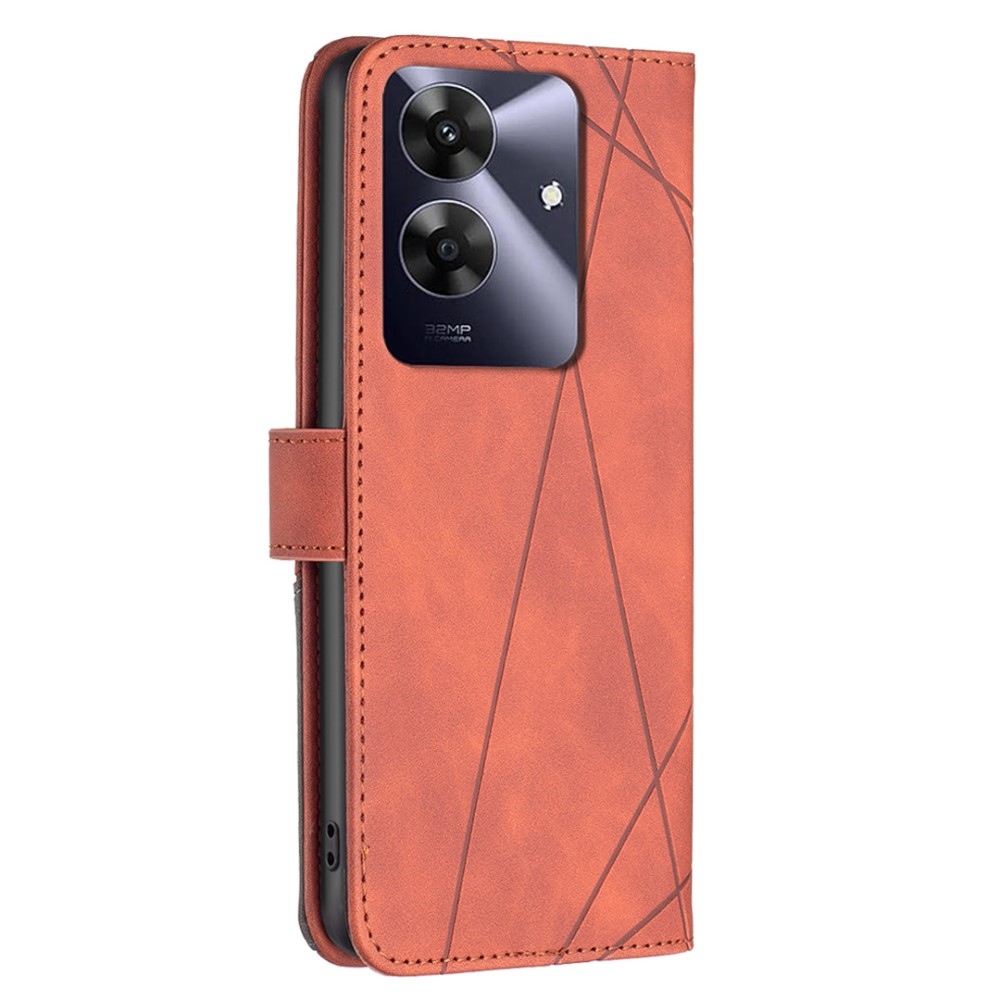 BNF Triangle knížkové pouzdro na Realme Note 60 - hnědé