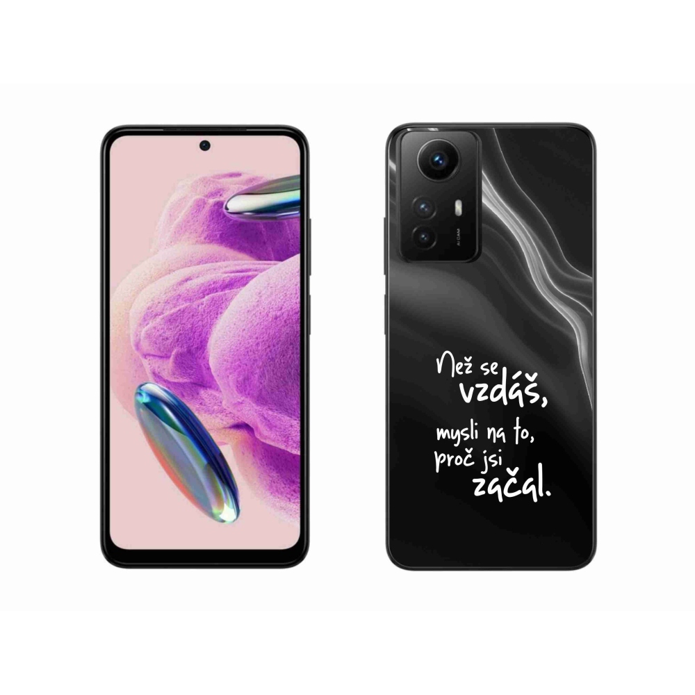 Gelový kryt mmCase na Xiaomi Redmi Note 12S - citát 2 černé pozadí