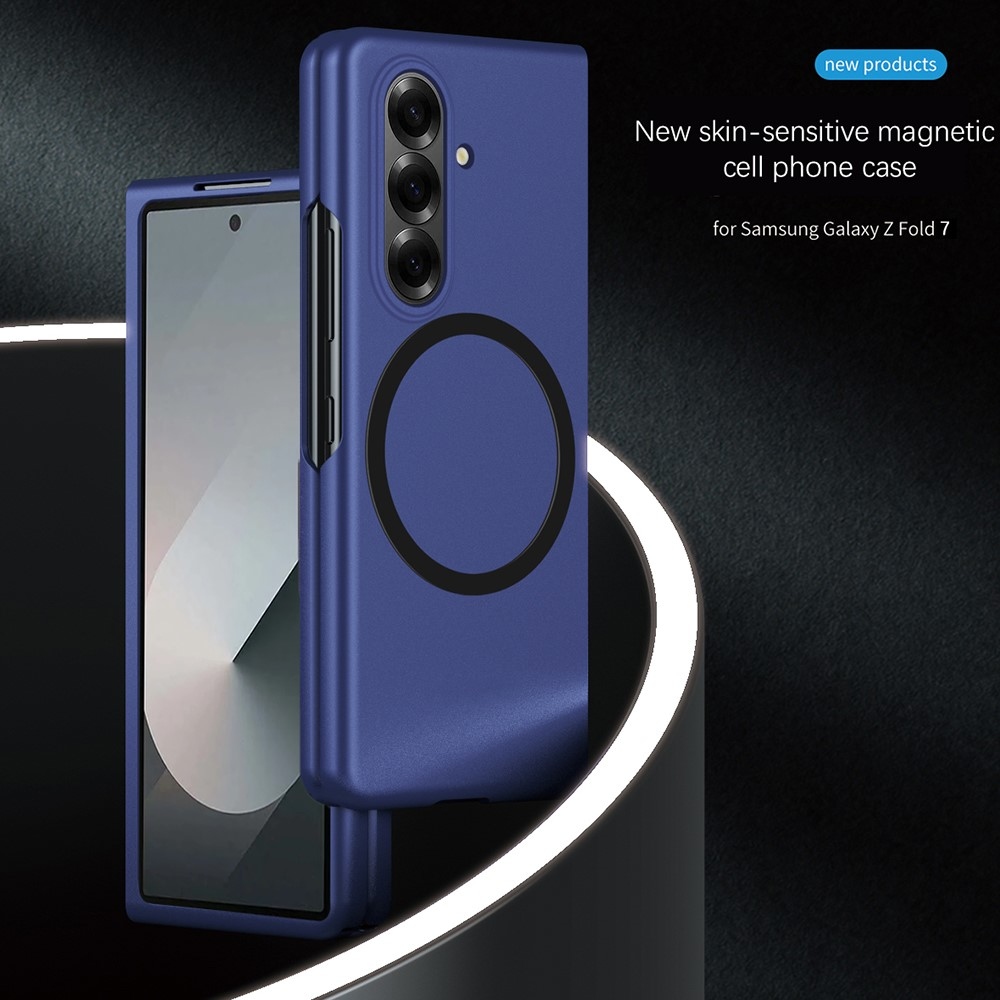 Touch matný plastový obal s MagSafe na Samsung Galaxy Z Fold7 5G - modrý