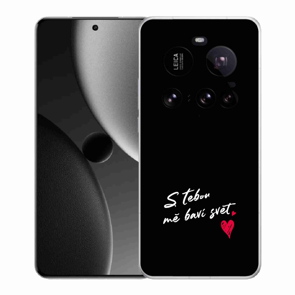 Gelový kryt mmCase na Xiaomi 15 Ultra - zamilovaný text 1 černé pozadí