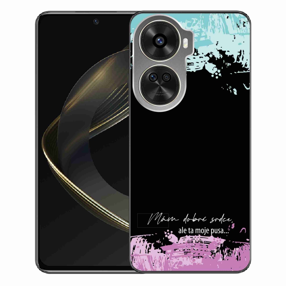 Gelový kryt mmCase na Huawei Nova 12 SE - vtipný text 3 černé pozadí