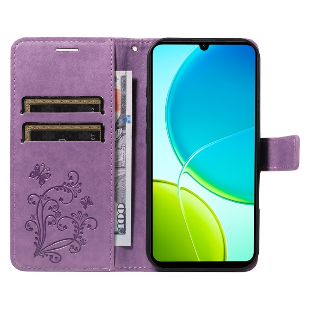Big Butterfly knížkové pouzdro na Vivo Y29s 5G - fialové