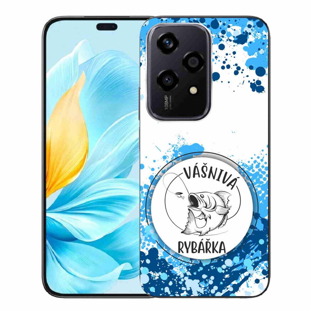 Gelový kryt mmCase na Honor 200 Lite 5G - vášnivá rybářka bílé pozadí