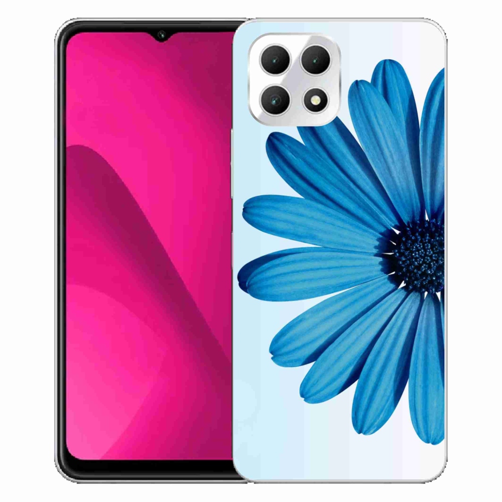 Gelový kryt mmCase na T-Mobile T Phone 2 - modrá kopretina
