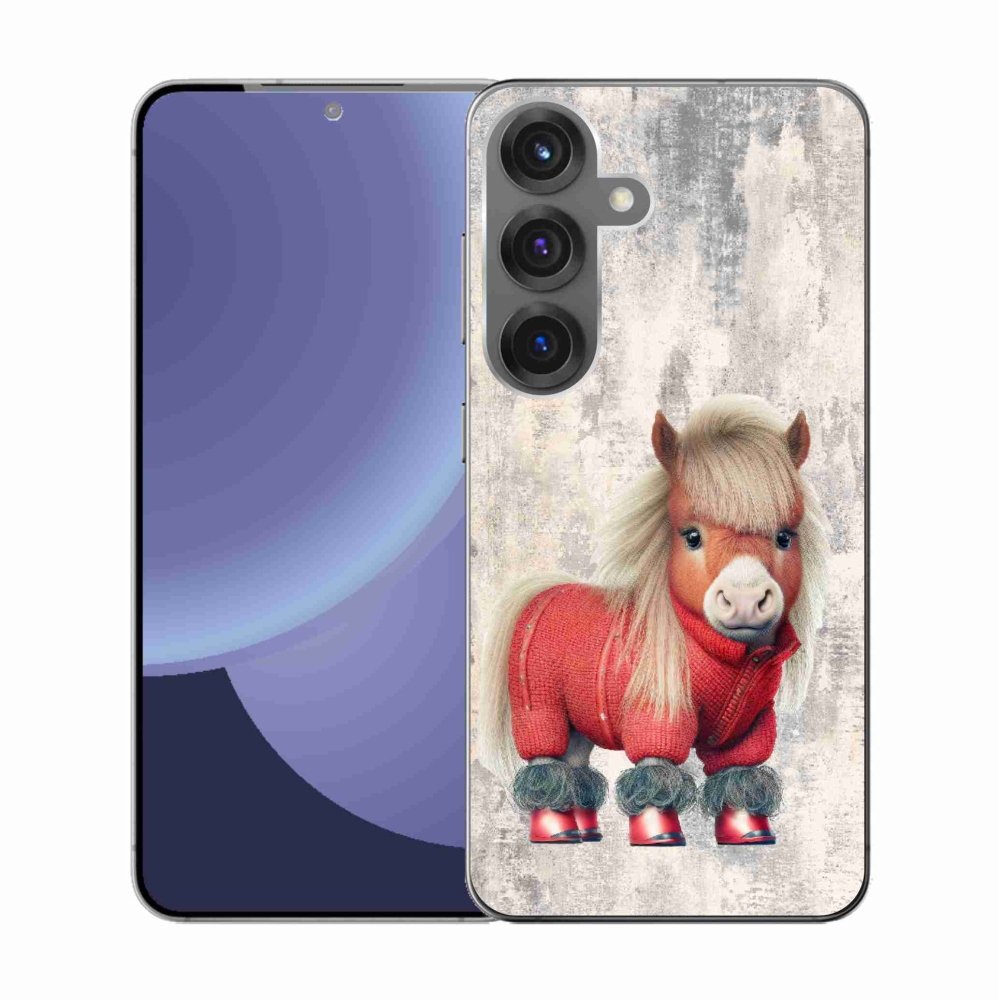 Gelový kryt mmCase na Samsung Galaxy S25 - poník ve svetru