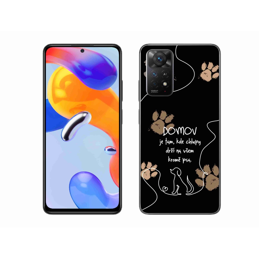 Gelový kryt mmCase na Xiaomi Redmi Note 11 Pro 4G/5G - psí motiv černé pozadí