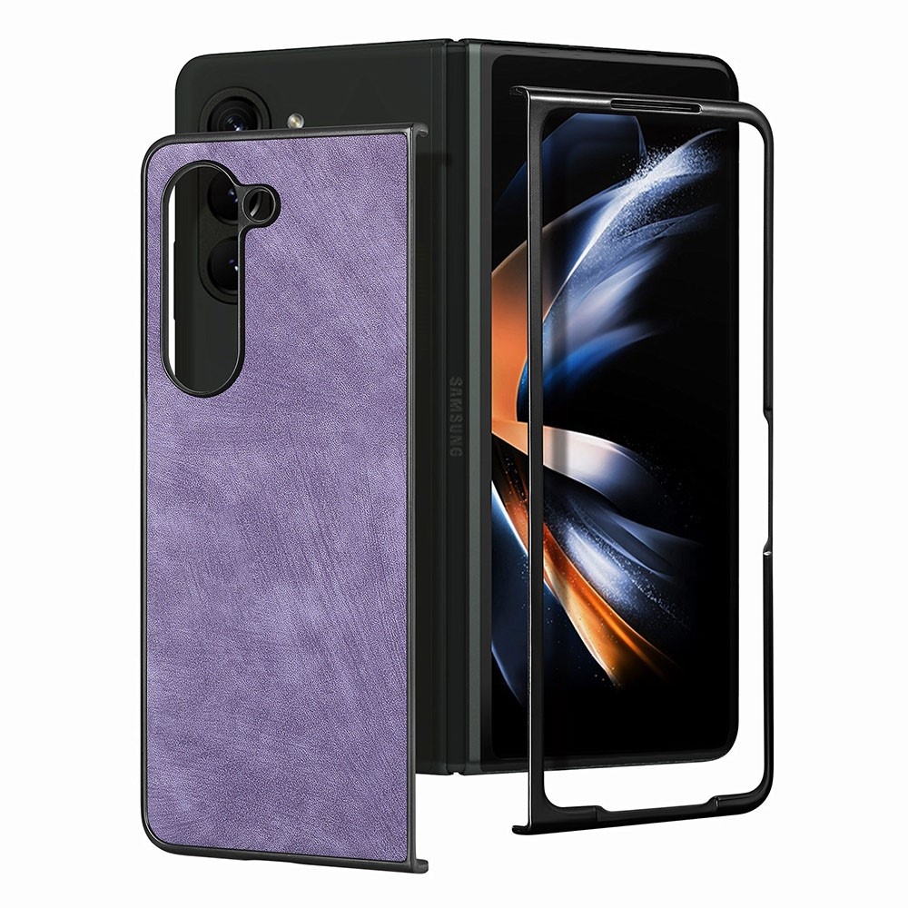 Vintage plastové pouzdro na Samsung Galaxy Z Fold5 5G - fialové