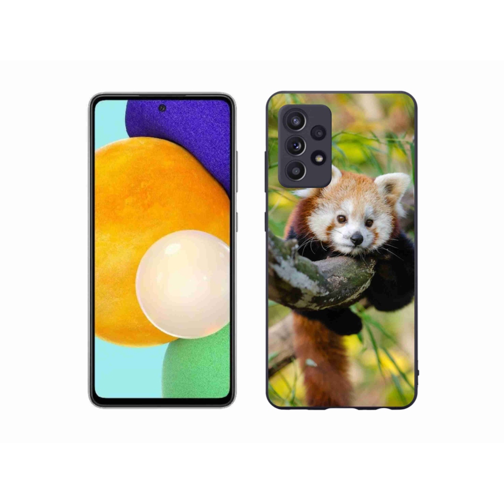 Gelový kryt mmCase na Samsung Galaxy A52s 5G - panda červená