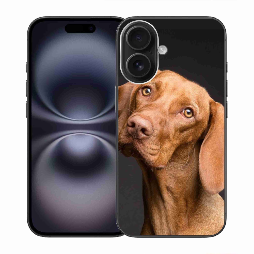 Gelový obal mmCase na iPhone 16 - maďarský ohař