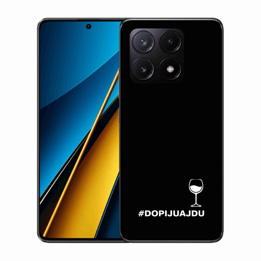Gelový kryt mmCase na Xiaomi Poco X6 Pro 5G - vinný motiv černé pozadí