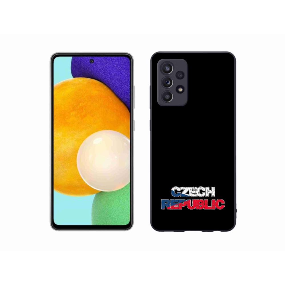 Gelový kryt mmCase na Samsung Galaxy A52/A52 5G - Czech Republic černé pozadí