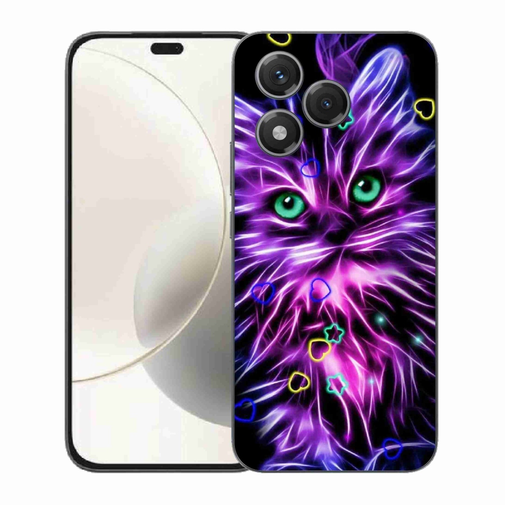 Gelový kryt mmCase na Honor 400 Lite - abstraktní kočka