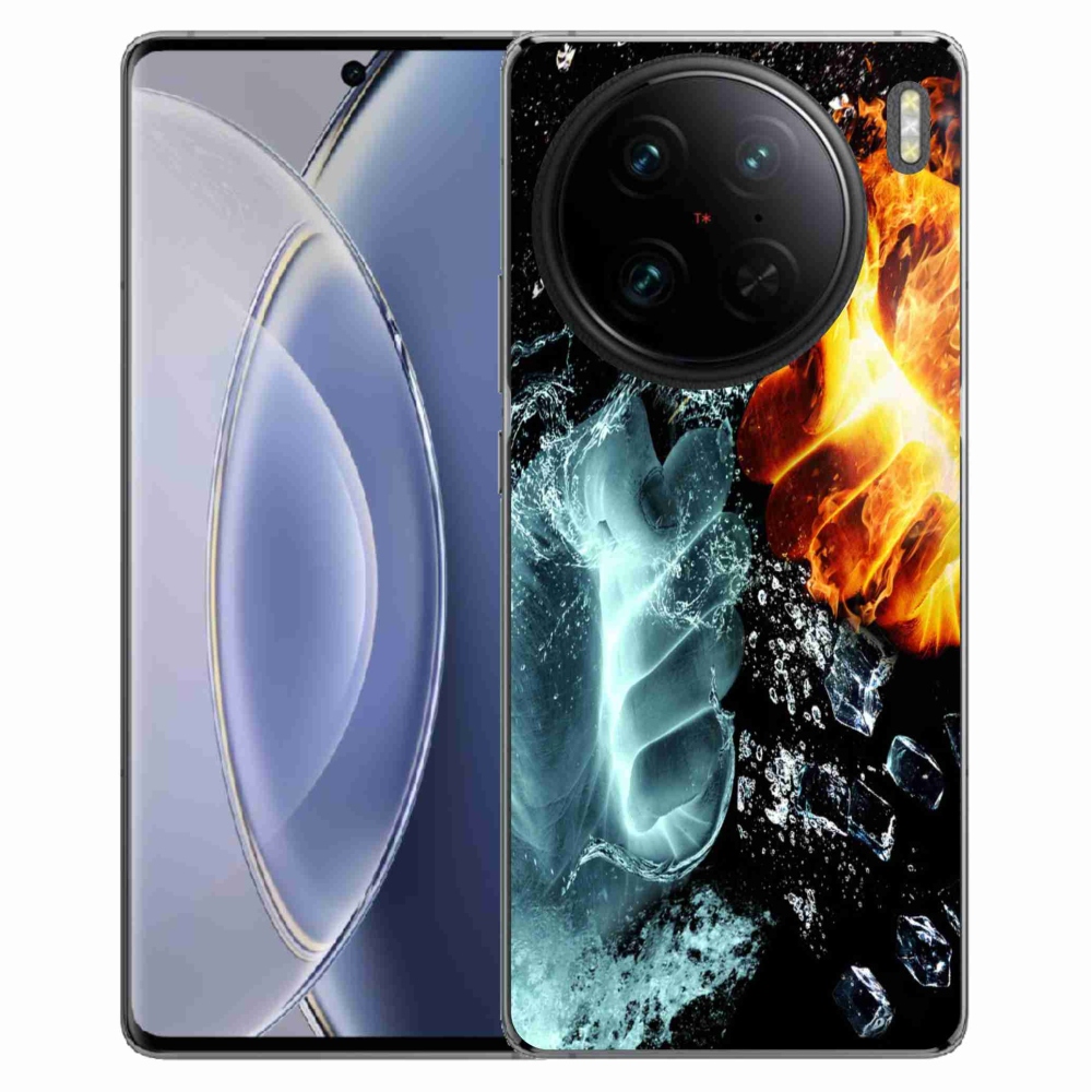 Gelový kryt mmCase na Vivo X90 Pro - voda a oheň