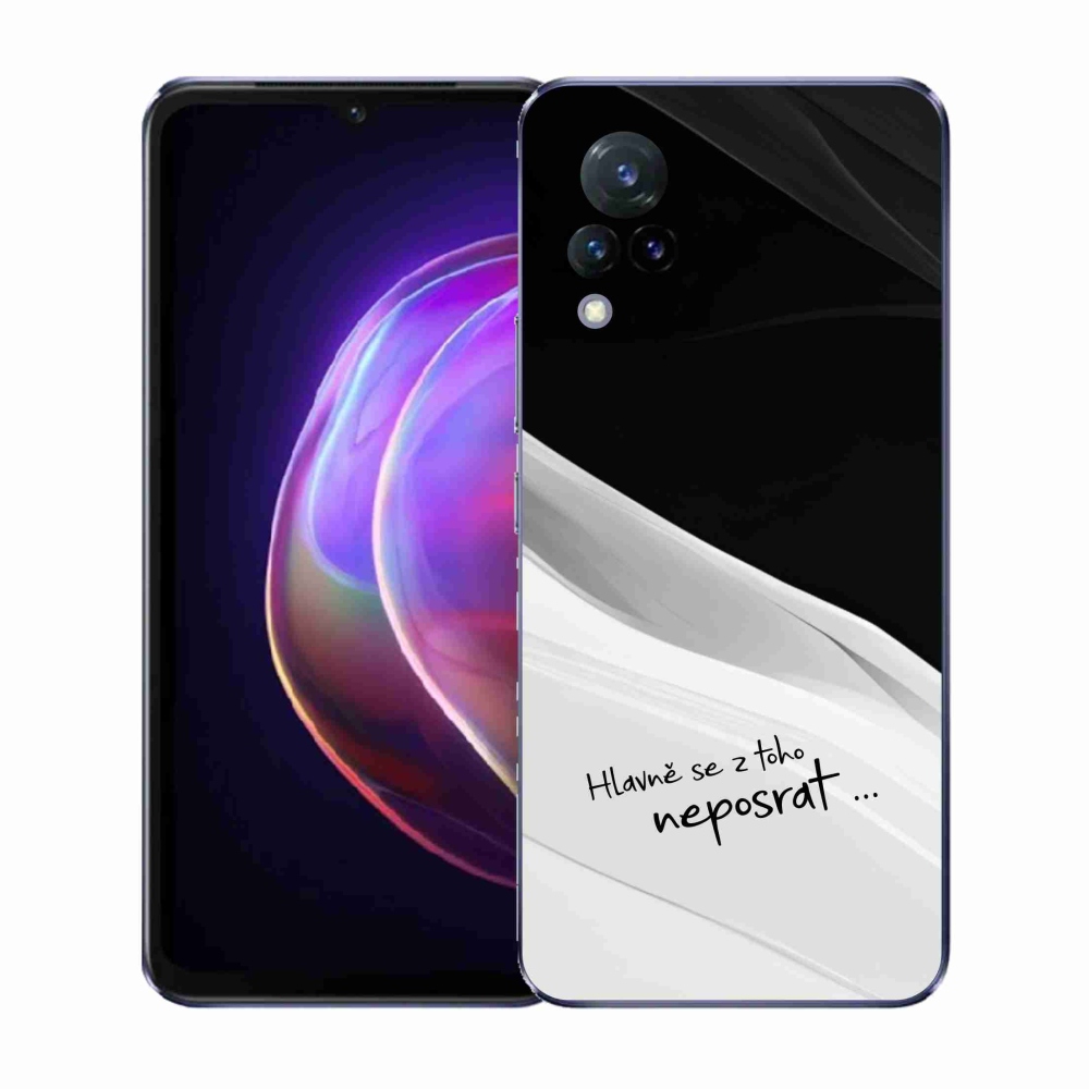 Gelový kryt mmCase na Vivo V21 4G/5G - vtipný text 13 bíločerné pozadí