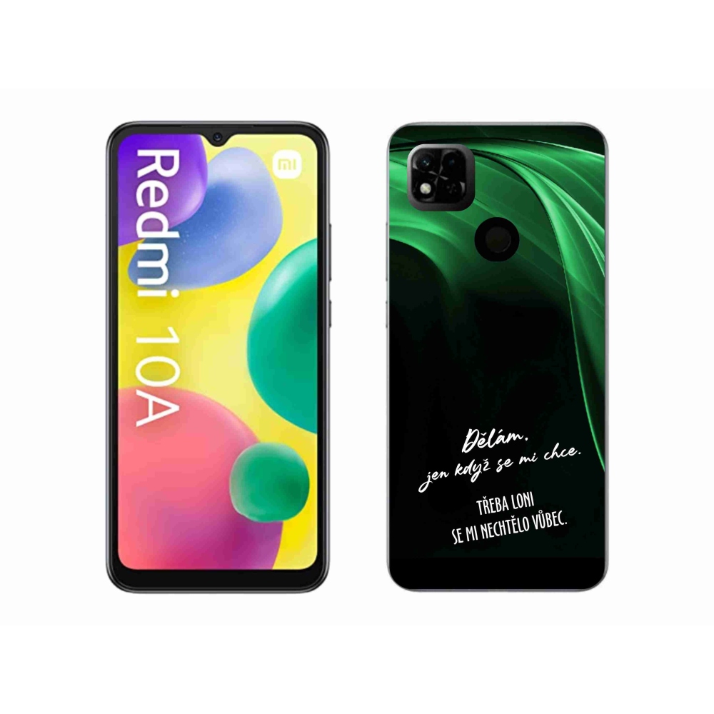 Gelový kryt mmCase na Xiaomi Redmi 10A - vtipný text 12 černé pozadí