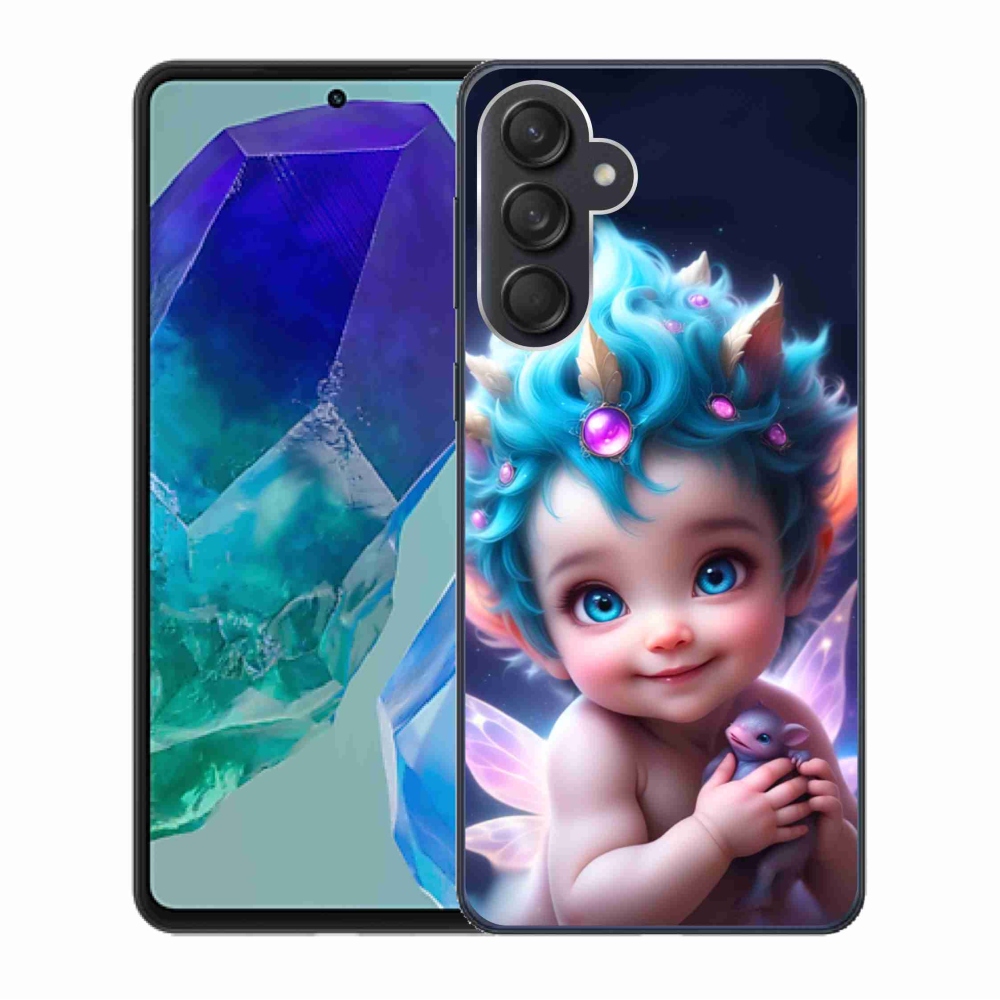 Gelový kryt mmCase na Samsung Galaxy M55 5G - dítě s motýlími křídly