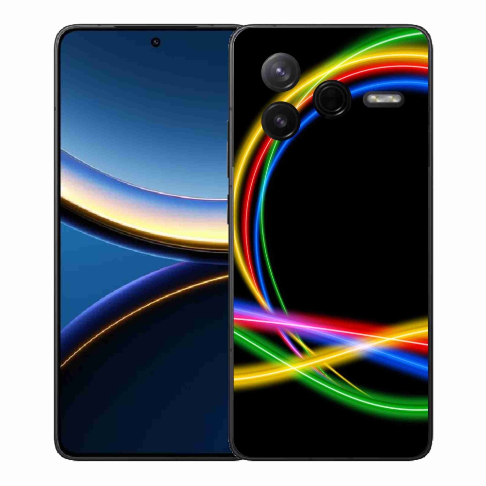 Gelový kryt mmCase na Xiaomi Poco F7 Pro - neonové kruhy