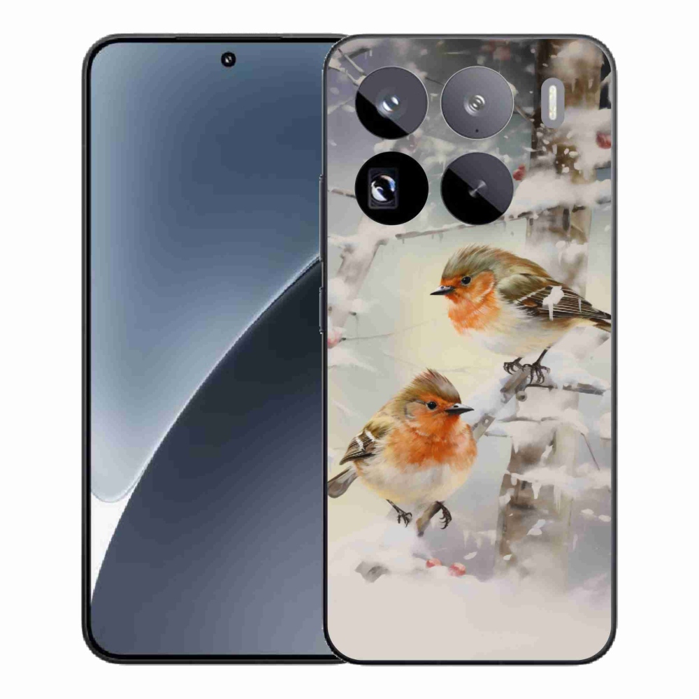 Gelový kryt mmCase na Xiaomi 15 Pro - ptáčci v zimě