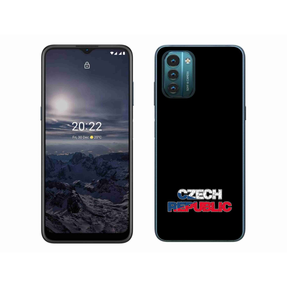 Gelový kryt mmCase na Nokia G11/G21 - Czech Republic černé pozadí