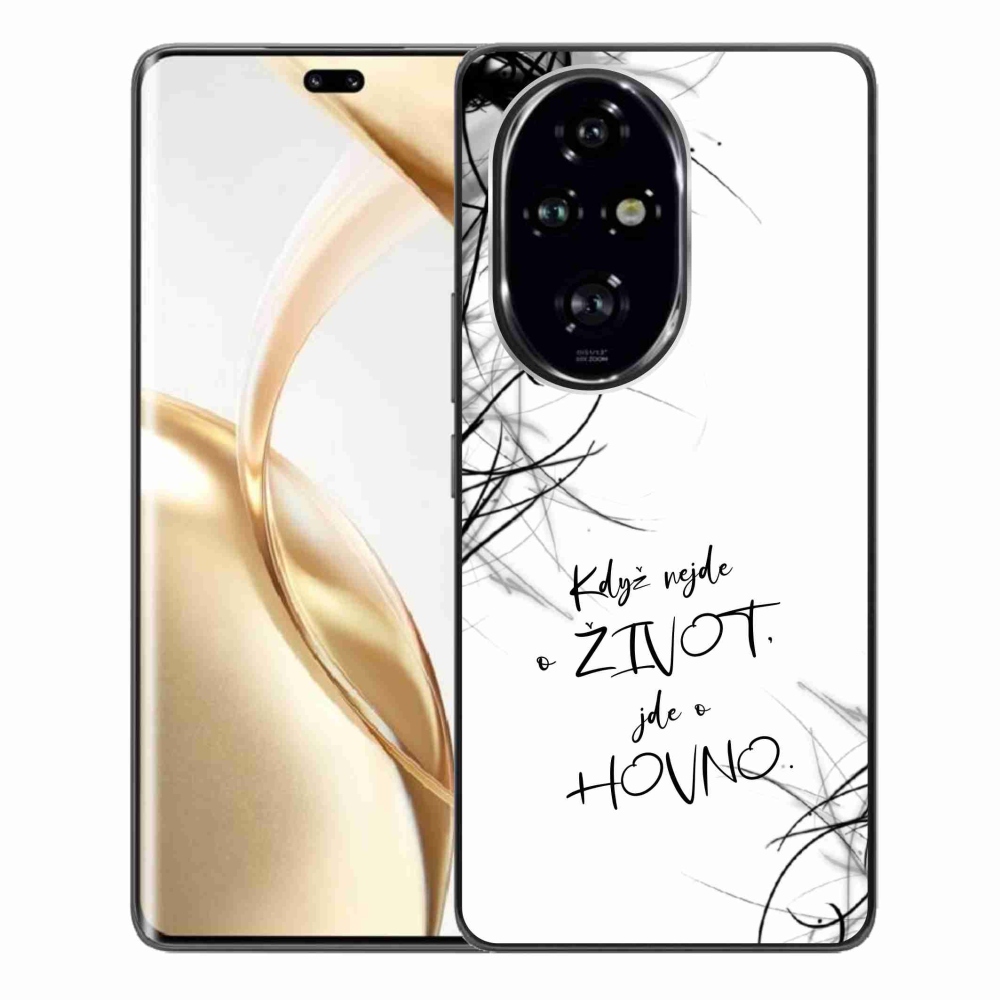 Gelový kryt mmCase na Honor 200 Pro 5G - vtipný text 16 bílé pozadí