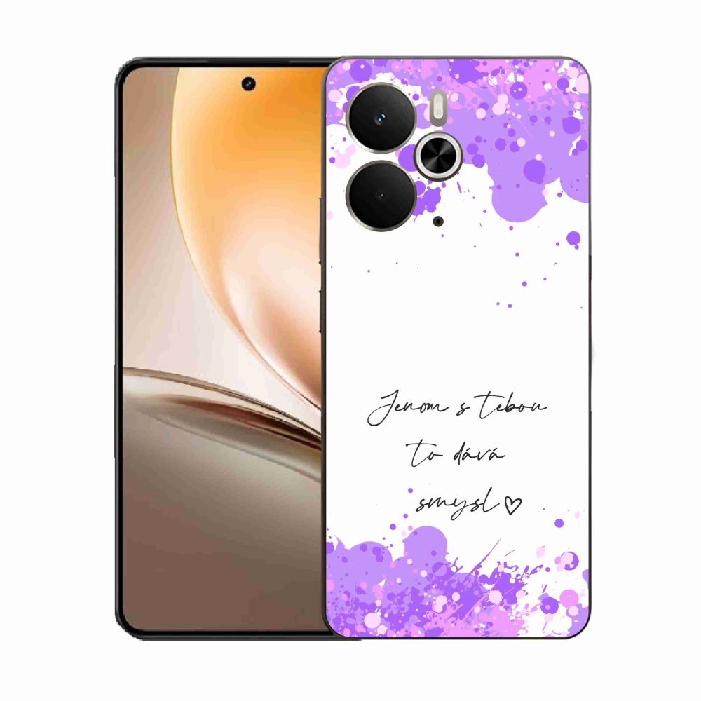 Gelový kryt mmCase na Realme 14 5G - zamilovaný text bílé pozadí