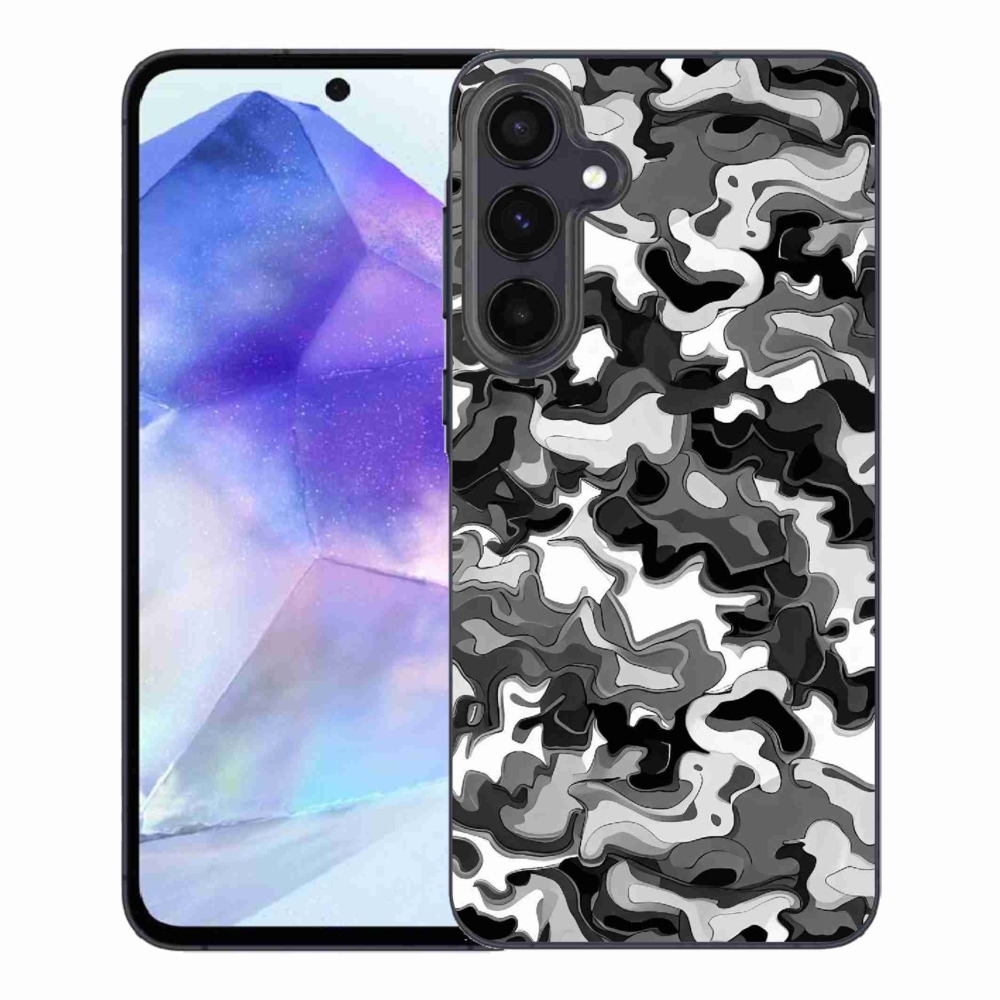 Gelový kryt mmCase na Samsung Galaxy A55 5G - maskáčový vzor 3