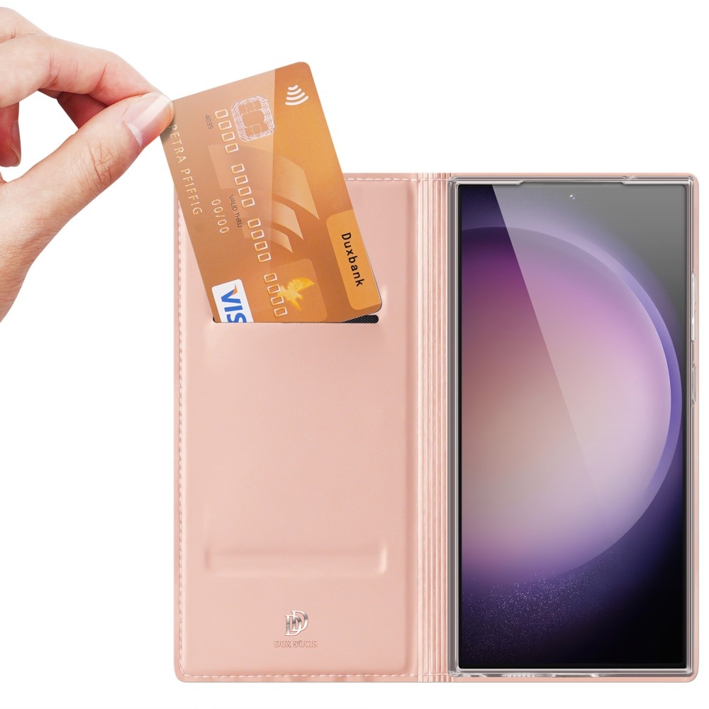 DUX knížkové pouzdro na Samsung Galaxy S24 Ultra - růžovozlatý