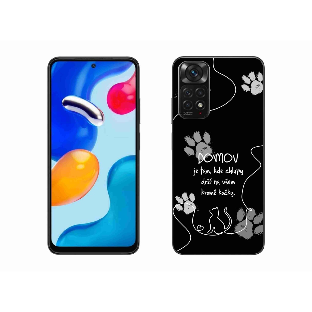 Gelový kryt mmCase na Xiaomi Redmi Note 11S 4G - kočičí motiv černé pozadí