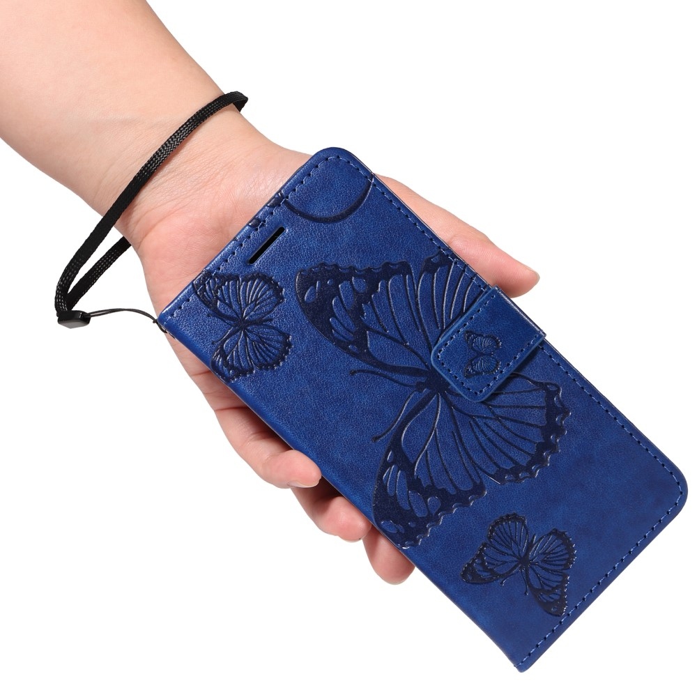 Big Butterfly knížkové pouzdro na Xiaomi Redmi Note 14 - modré