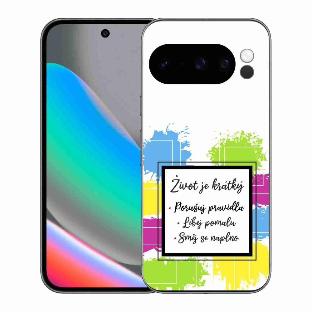 Gelový kryt mmCase na Google Pixel 10 Pro - citát 5 bílé pozadí