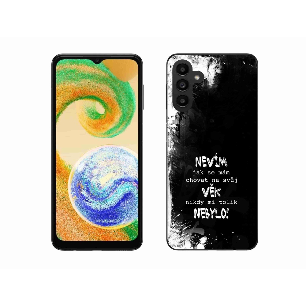 Gelový kryt mmCase na Samsung Galaxy A04s (164.7x76.7x9.1mm) - vtipný text 14 černé pozadí