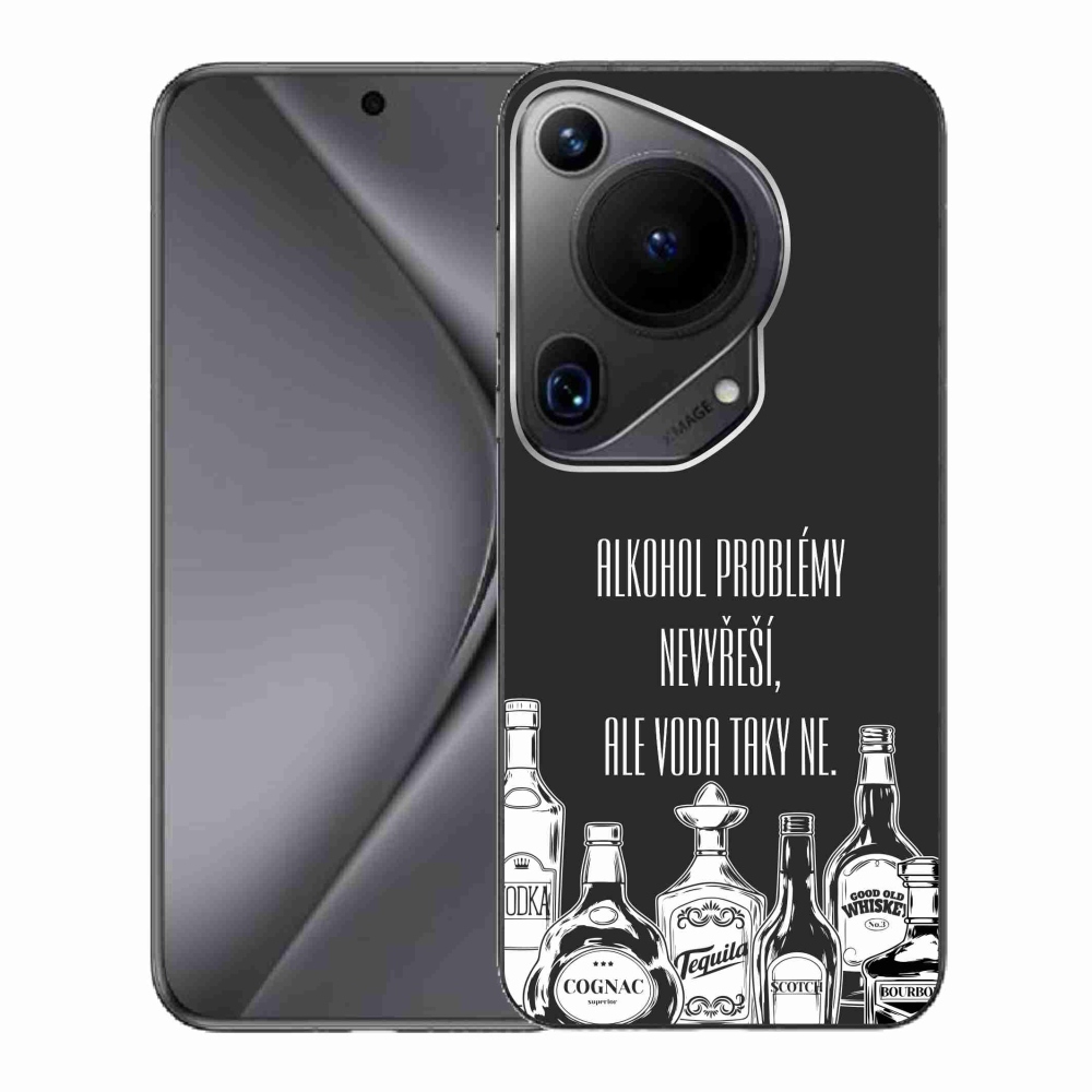 Gelový kryt mmCase na Huawei Pura 70 Ultra - vtipný text černé pozadí
