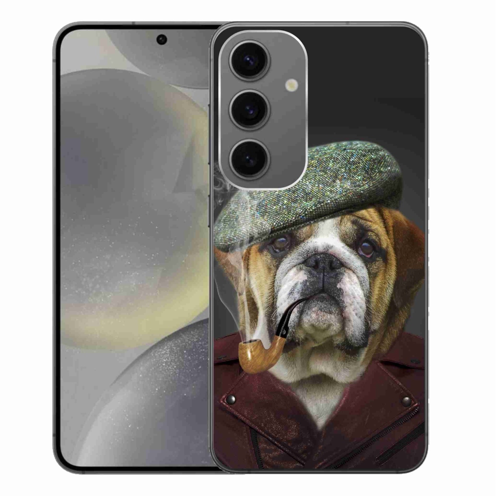 Gelový kryt mmCase na Samsung Galaxy S24+ - pes s fajfkou