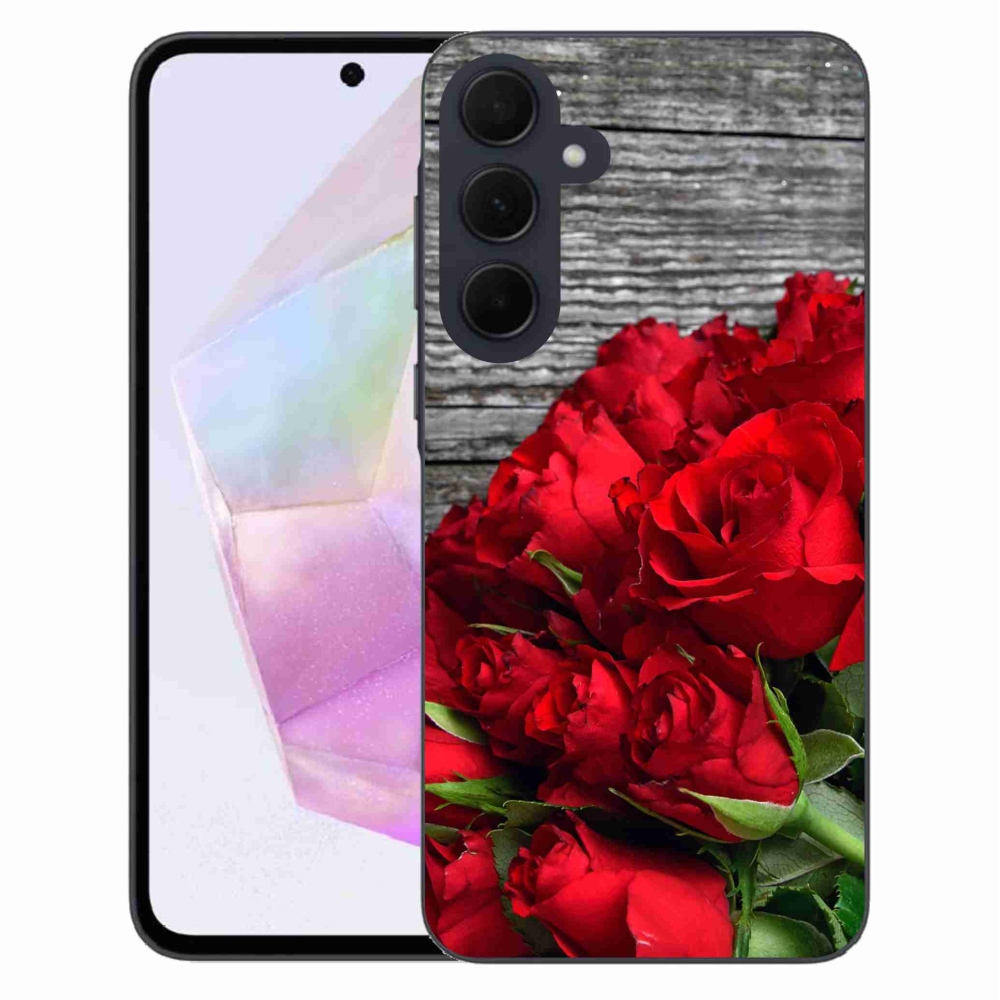 Gelový kryt mmCase na Samsung Galaxy A35 5G - červené růže