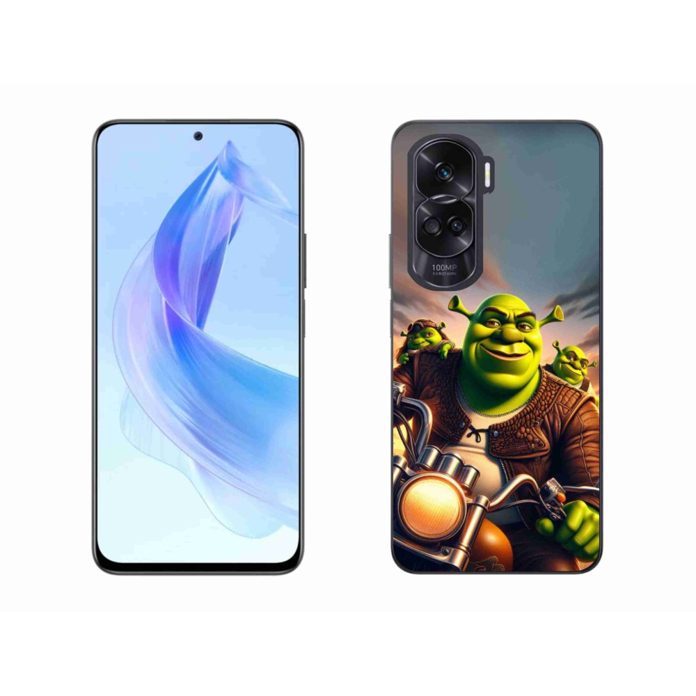 Gelový kryt mmCase na Honor 90 Lite - shrek na motorce